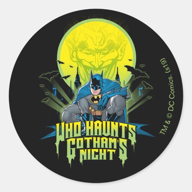 Batman | Vem Haunts Gothams Night Runt Klistermärke (Framsida)