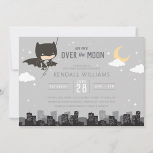 Batman Vi är över Måne Pojke Baby Shower Inbjudningar