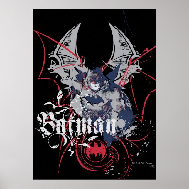Batman Vinge Collage Poster (Framsidan)