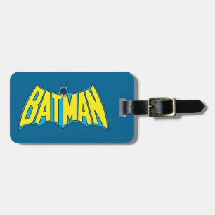 Batman Vintage Gult blå Logotyp Bagagebricka