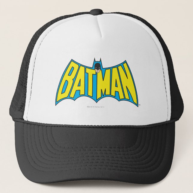 Batman | Vintage Gult blå Logotyp Keps (Framsida)