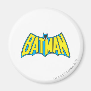 Batman Vintage Gult blå Logotyp Magnet