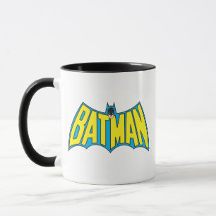 Batman Vintage Gult blå Logotyp Mugg