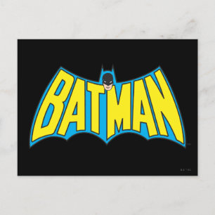 Batman Vintage Gult blå Logotyp Vykort