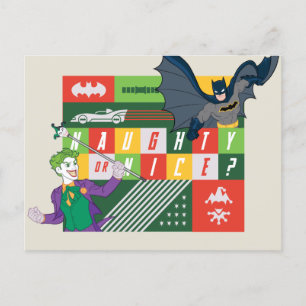 Batman vs Joker "Naughty or Nice" Helg Vykort