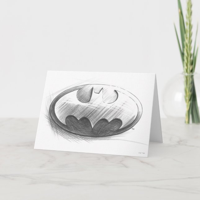 Batmansymbol| Insignia Teckning Logotyp Kort (Framsida)