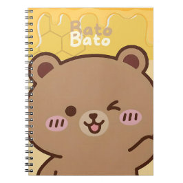 "Bato Bato" Honey Bear Spiral Notebook  Anteckningsbok