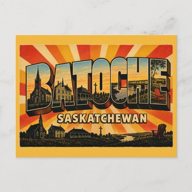 Batoche National Historic Site Saskatchewan Métis  Vykort (Framsida)