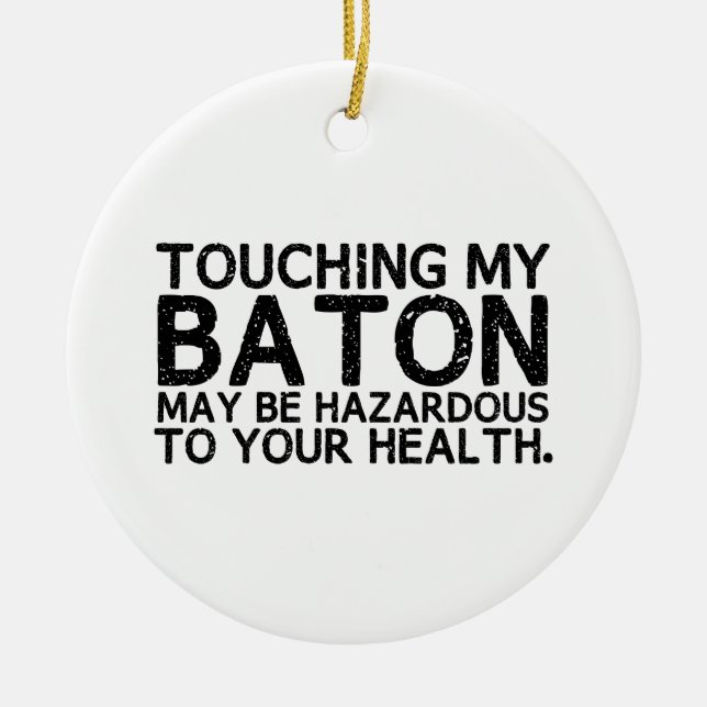 Baton  Drum Major Marching Band Julgransprydnad Keramik (Framsidan)