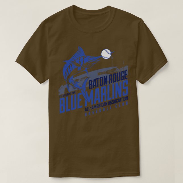 Baton Rouge Blue Marlins T Shirt (Design framsida)