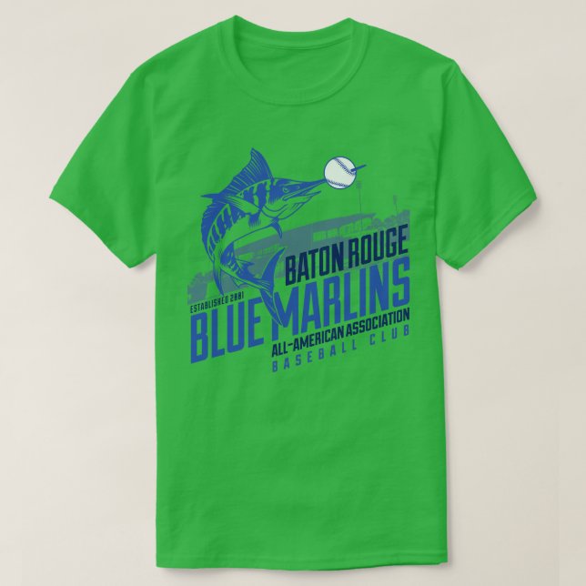 Baton Rouge Blue Marlins T Shirt (Design framsida)