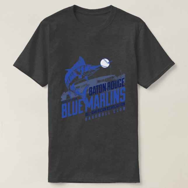 Baton Rouge Blue Marlins T Shirt (Design framsida)