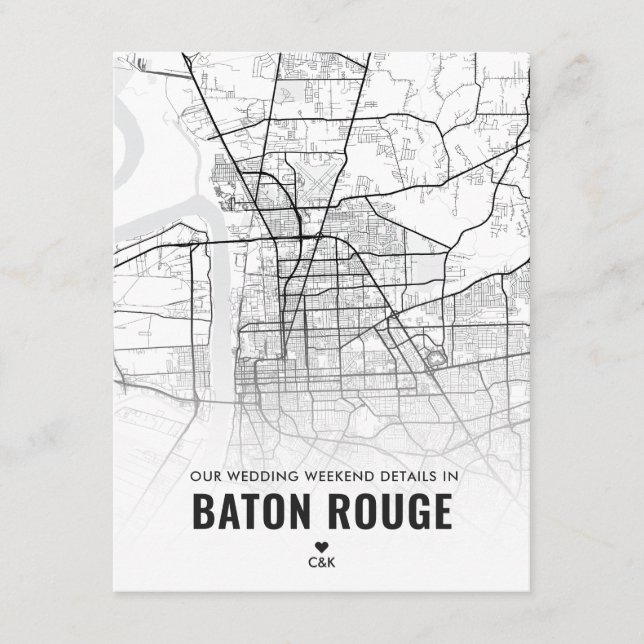 Baton Rouge Bröllomshelg Detaljer Tilläggskort (Framsida)