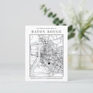 Baton Rouge City Karta + din platsmarkör Vykort