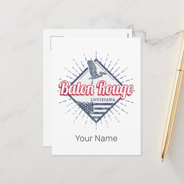 Baton Rouge City Louisiana United Stater USA Helg Vykort (Fram/Back In Situ)