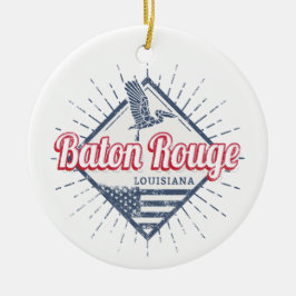 Baton Rouge City Louisiana United Stater USA Julgransprydnad Keramik