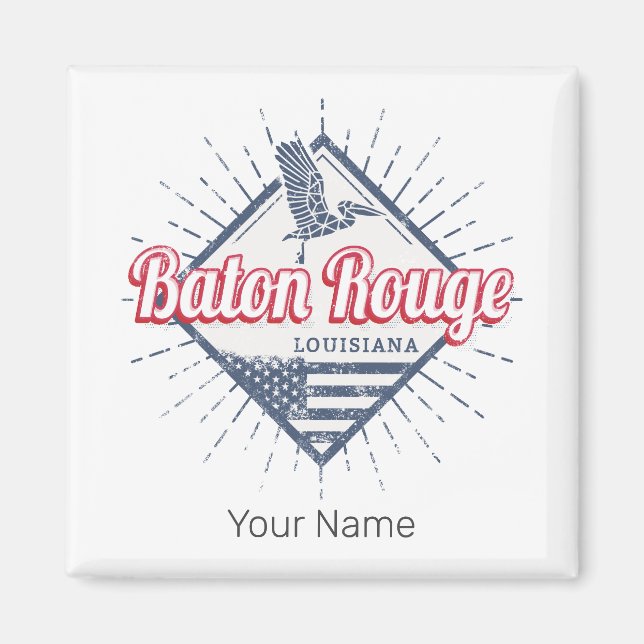 Baton Rouge City Louisiana United Stater USA Magnet (Framsidan)