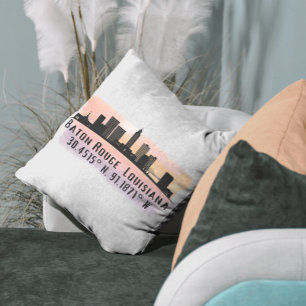 Baton Rouge LA City Skyline Kudde