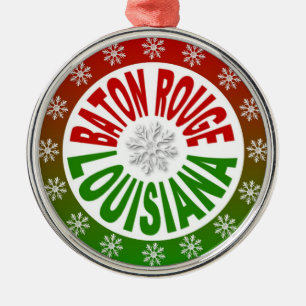Baton Rouge Louisiana red grönt ornament