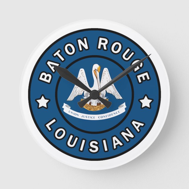 Baton Rouge Louisiana Rund Klocka (Framsida)
