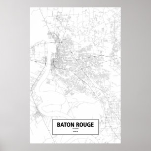 Baton Rouge, Louisiana (svart på vitt) Poster