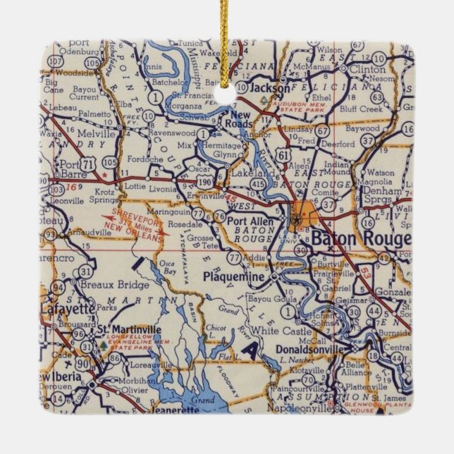 Baton Rouge och Lafayette jul Ornament (Baksida)