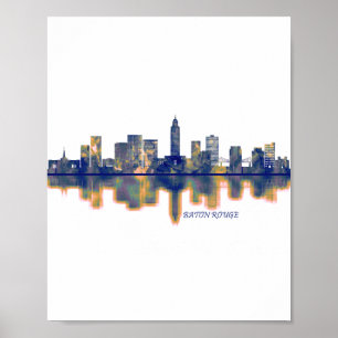 Baton Rouge Skyline Poster