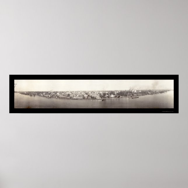 Baton Rouge Waterfront Photo 1912 Poster (Framsidan)