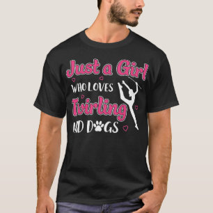 Baton Twirler Bara en flicka som Kärlek snurrar Hu T Shirt