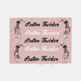Baton Twirler Fleece Blanket Rosa Gnistra