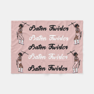 Baton Twirler Fleece Blanket Rosa Gnistra