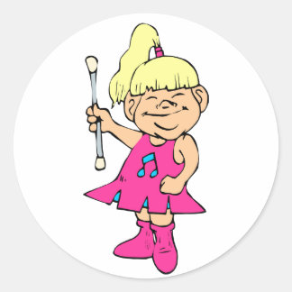 Baton Twirler Runt Klistermärke