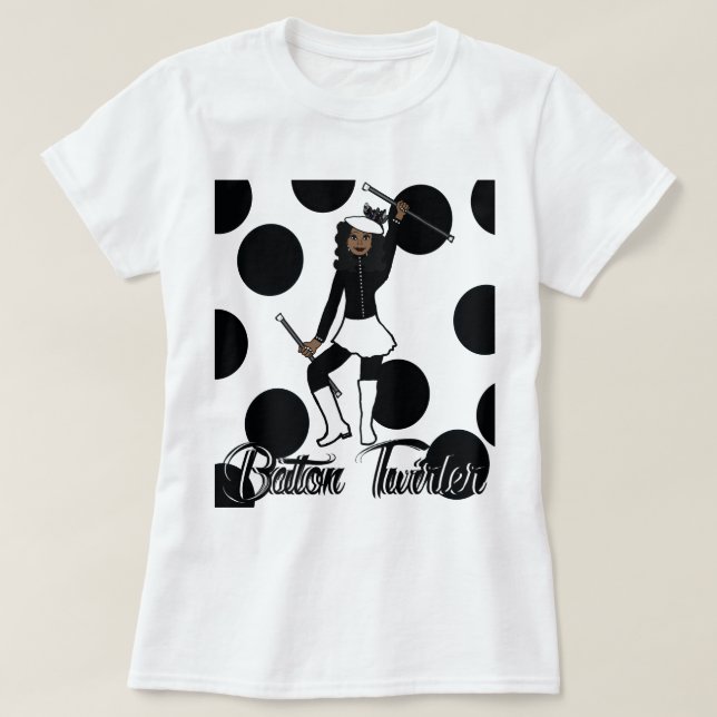 Baton Twirler T-Shirt / Black (Design framsida)