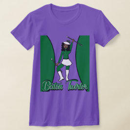 Baton Twirler T-Shirt/Grönt T Shirt