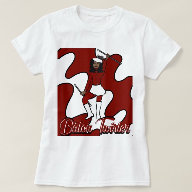 Baton Twirler T-Shirt/Red T Shirt (Design framsida)