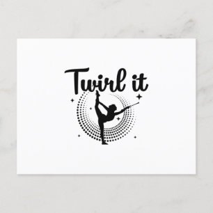 Baton Twirling Dancing Majoret Dance Gift Vykort