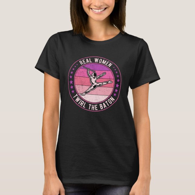 Baton Twirling Majorette T Shirt (Framsida)