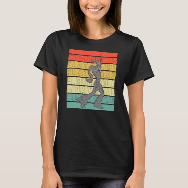 Baton Twirling Majorette Twirl Dancer Dance Moves T Shirt (Framsida)
