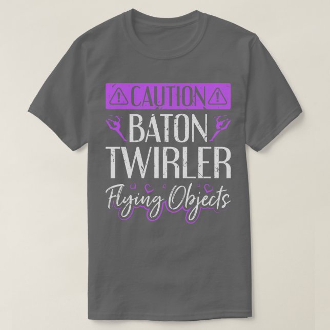 Baton Twirling-objekt Majorette Twirler T Shirt (Design framsida)