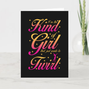 Baton Twirling Spruch Sport Twirl Kort