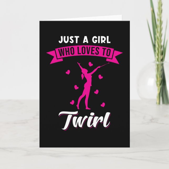 Baton Twirling Spruch Sport Twirl Kort (Framsida)