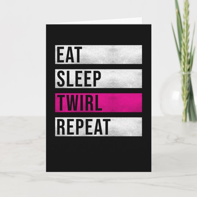 Baton Twirling Spruch Sport Twirl Kort (Framsida)