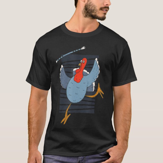 Baton Twirling Thanksgiving Gift T Twirler Turkiet Shirt (Framsida)