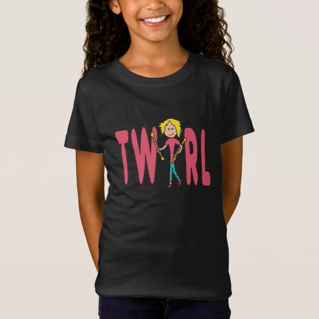 Baton Twirling Twirl T Shirt (Framsida)