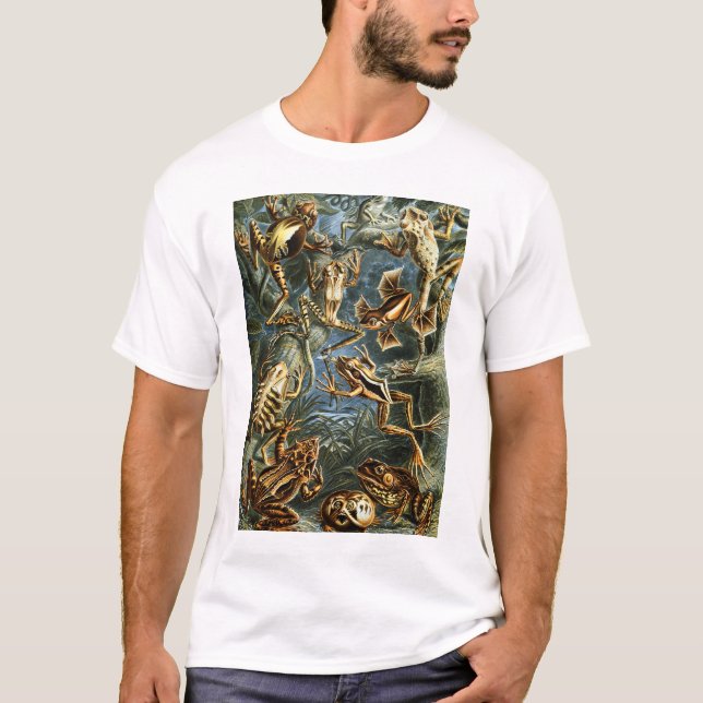 Batrachia Frogs av Ernst Haeckel T Shirt (Framsida)