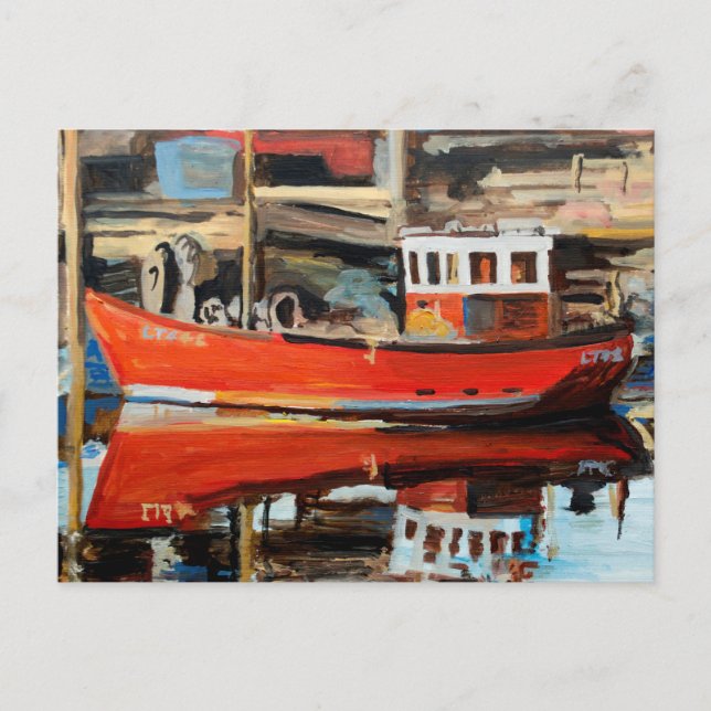 Båtreflektion Vykort (Framsida)