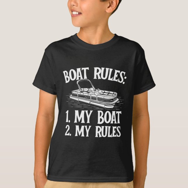 Båtregler - Båttur Segling Sjö Båttur Kapten Motor T Shirt (Framsida)