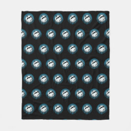 Bats and Trees Against the Moon Fleecefilt