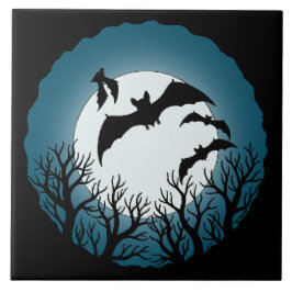 Bats and Trees Against the Moon Kakelplatta