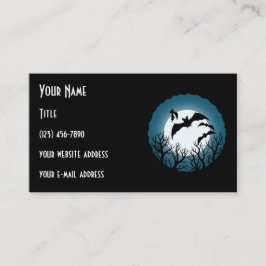 Bats and Trees Against the Moon Visitkort